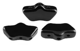 Delos Crystal AB, Jet, Opaque White Par Puca ®-Paris® 3 Hole 6x11mm-25 Beads**See pattern section, Free patterns if not added to cart