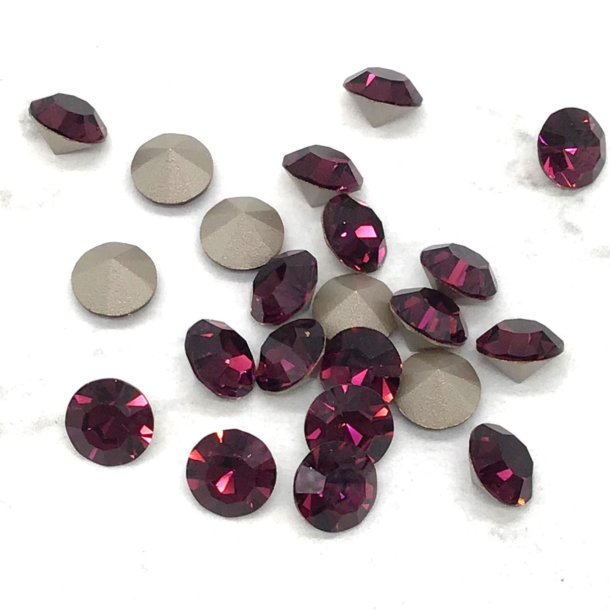 Preciosa SS39 Amethyst, Maxima Chaton, 8mm, Round Chaton, Foiled Back