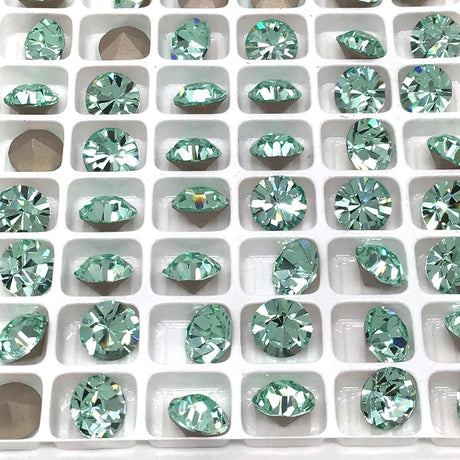 Preciosa SS39 Chrysolite, Maxima Chaton, 8mm, Round Chaton, Foiled Back