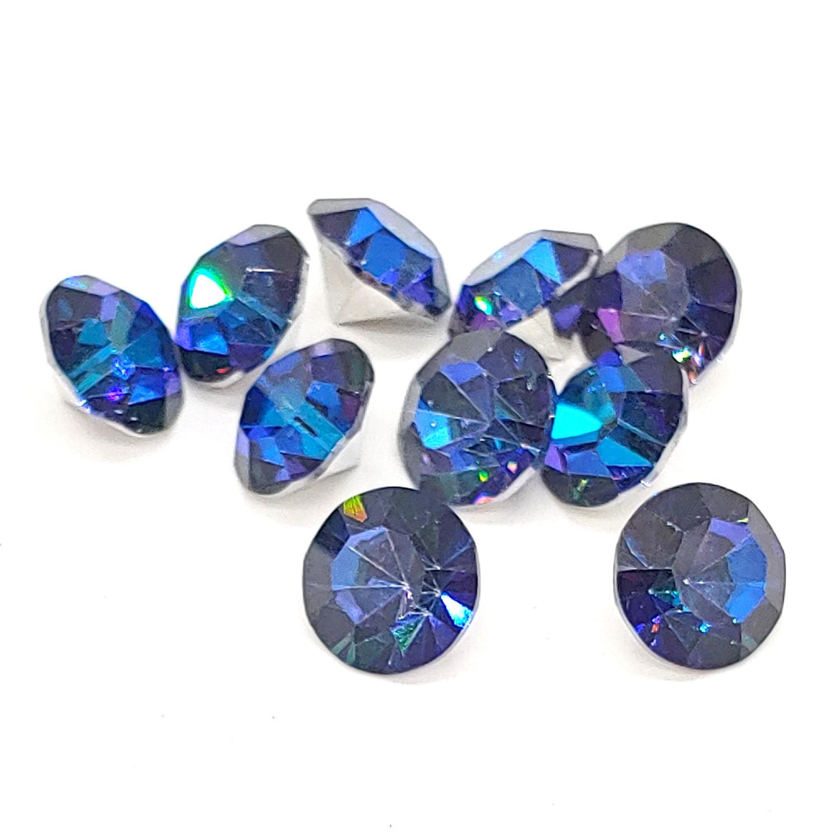 Preciosa SS39 Crystal Heliotrope, Maxima Chaton 8mm, Round Chaton, Foiled Back