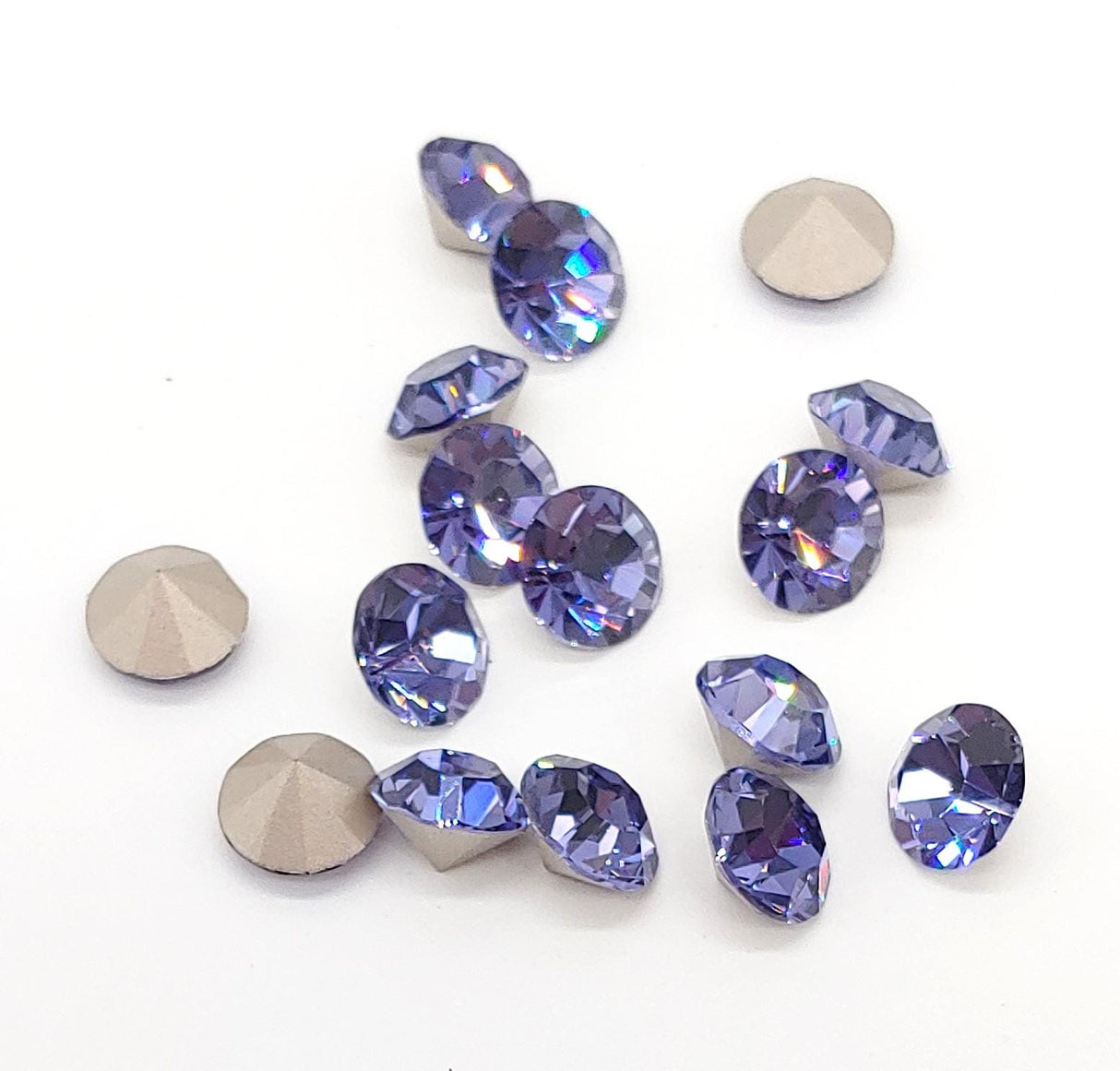Preciosa SS39 Tanzanite, Maxima Chaton 8mm, Round Chaton, Foiled Back