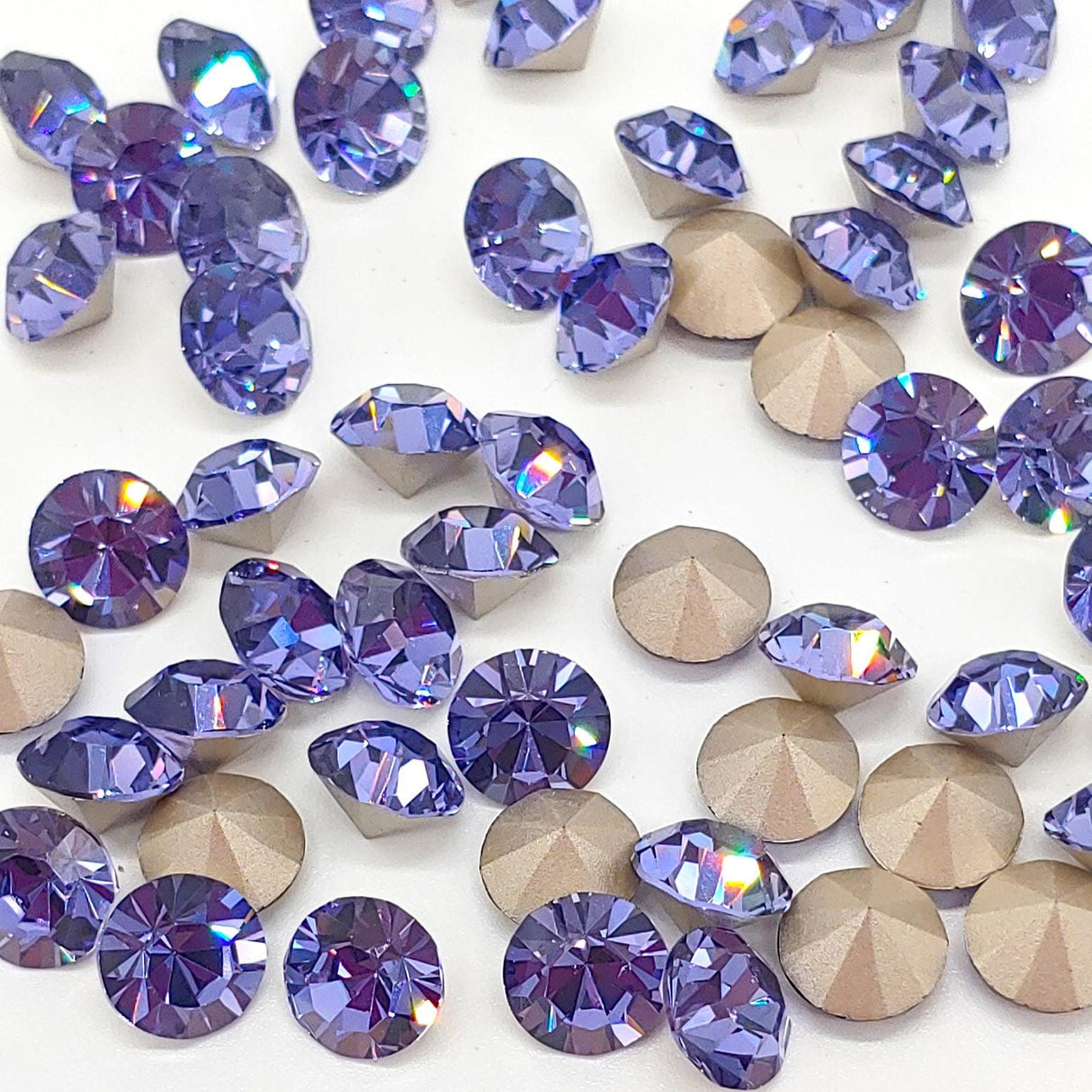 Preciosa SS39 Tanzanite, Maxima Chaton 8mm, Round Chaton, Foiled Back