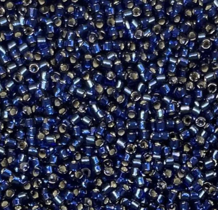 Delica 11/0 Duracoat Silver Lined Navy Miyuki Delica Bead, DB2191-5 Grams