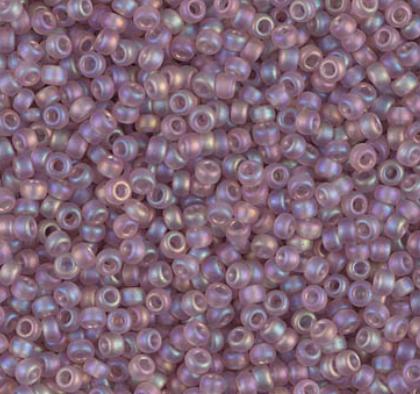 11/0 Matte Transparent Smoky Amethyst AB, Miyuki Glass Seed Beads, 142FR-9 grams