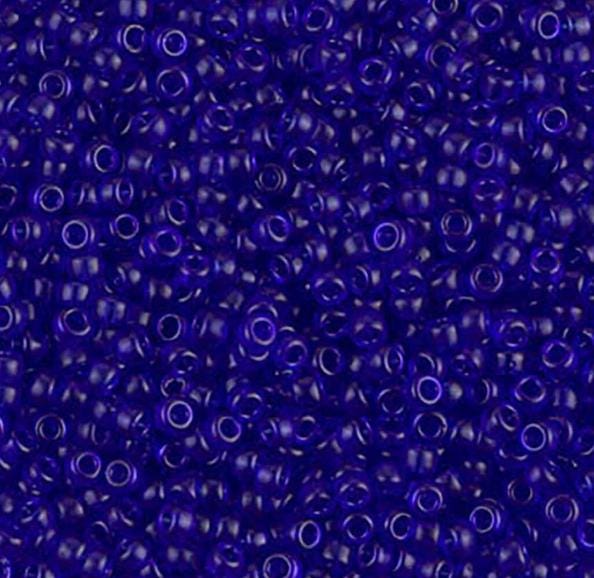 11/0 Semi Matte Silver Cobalt, Miyuki Seed Beads 151SF-10 grams