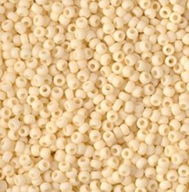11/0 Matte Opaque Dark Cream, Miyuki Seed Beads 492F-10 grams