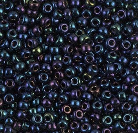 8/0 Metallic Dark Blue Iris, Miyuki Seed Beads 452