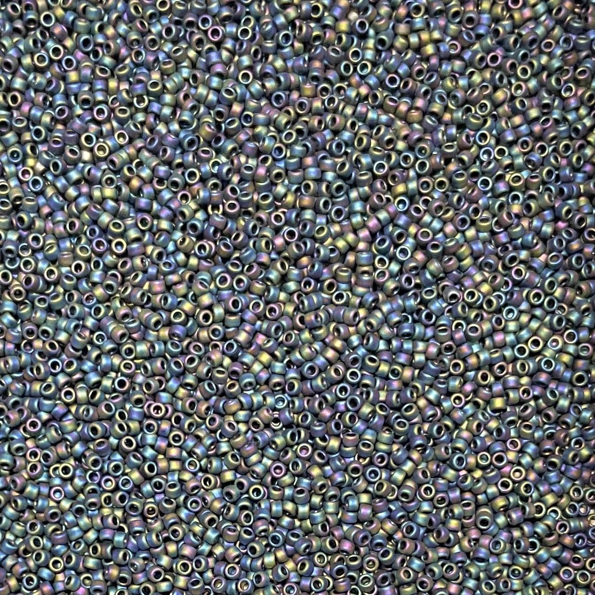 15/0 Toho Semi Glazed Rainbow-Jet-Round Seed Bead 2642F-10 grams