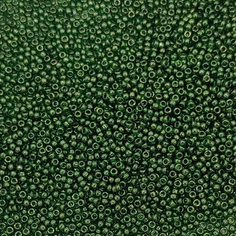11/0 Olive Green Gold Luster Miyuki Glass Seed Beads, 305-28 Grams