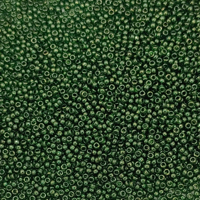 11/0 Olive Green Gold Luster Miyuki Glass Seed Beads, 305-28 Grams