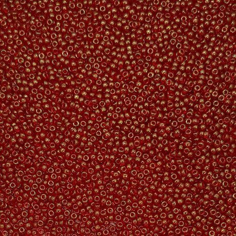 11/0 Dark Red Gold Luster Miyuki Glass Seed Beads, 309-28 Grams