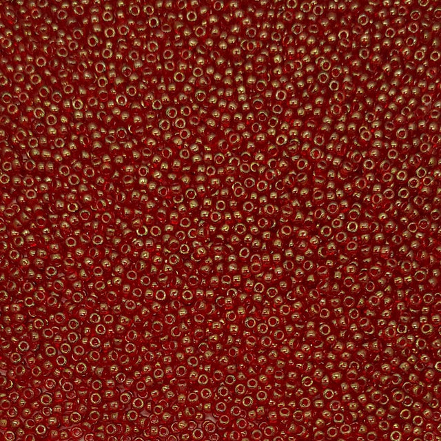11/0 Dark Red Gold Luster Miyuki Glass Seed Beads, 309-28 Grams