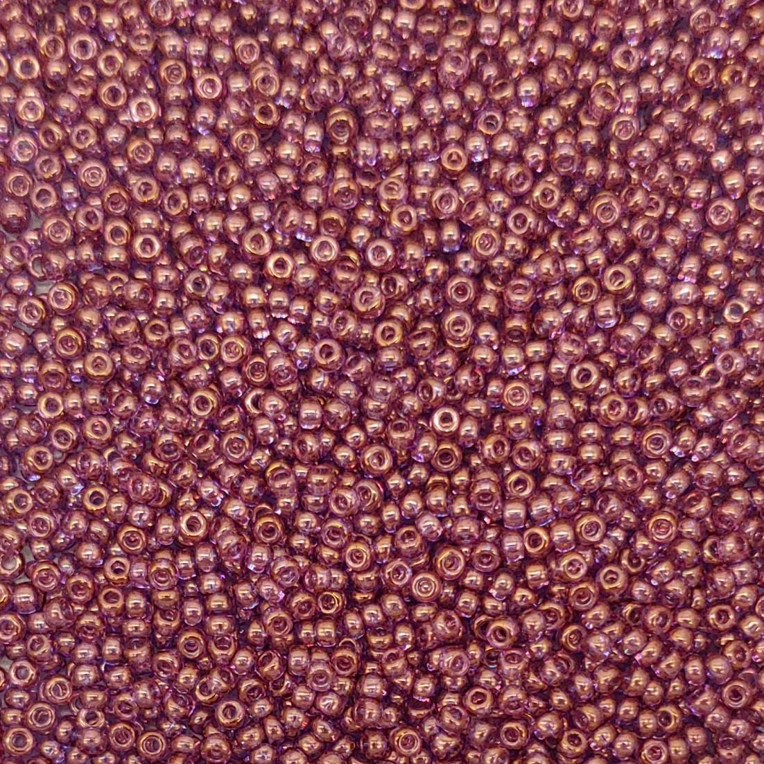 11/0 Amethyst Gold Luster Miyuki Glass Seed Beads, 312-28 Grams