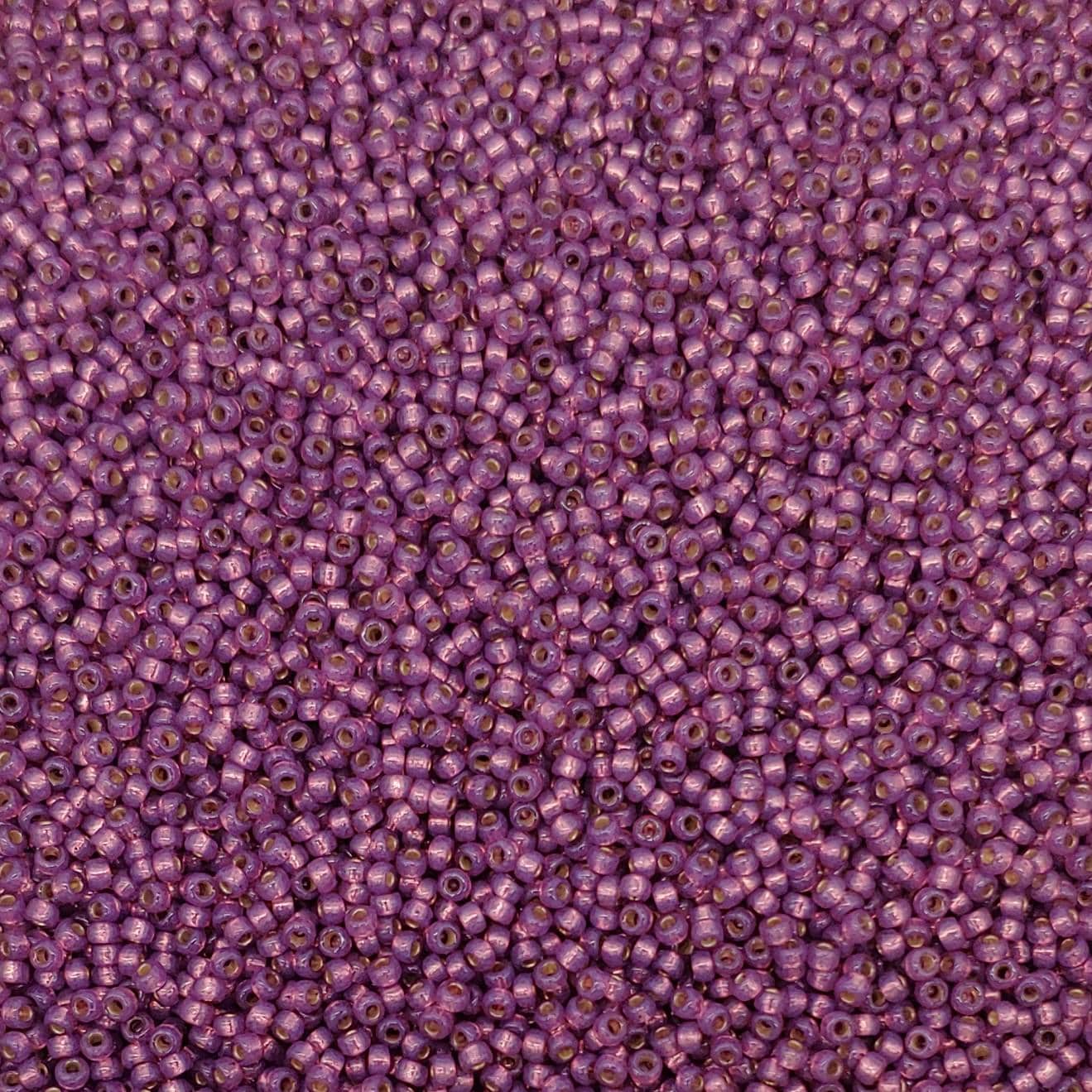 11-4248 Duracoat Dyed Silver Lined Dark Lilac, Miyuki Seed Beads 11/0