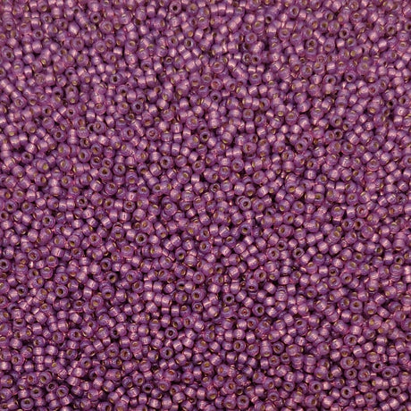 11-4248 Duracoat Dyed Silver Lined Dark Lilac, Miyuki Seed Beads 11/0