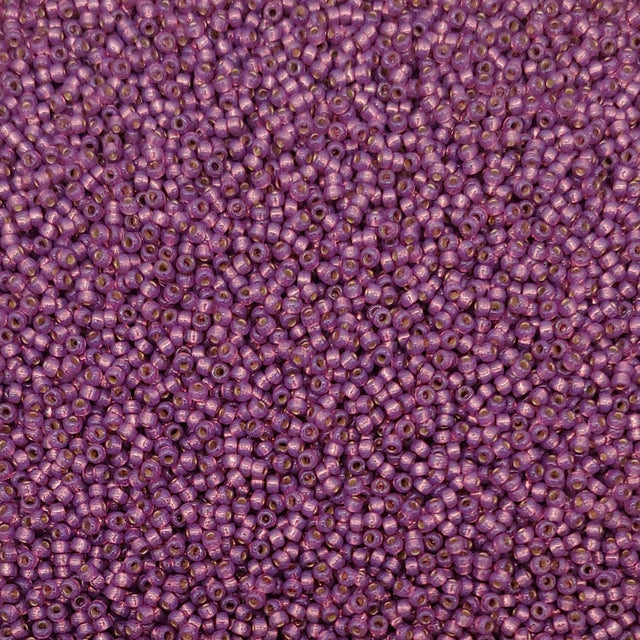 11-4248 Duracoat Dyed Silver Lined Dark Lilac, Miyuki Seed Beads 11/0