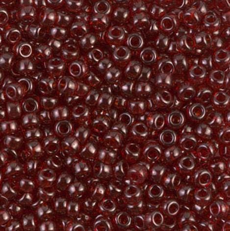 8/0 Garnet Gold Luster Miyuki Glass Seed Beads, 304