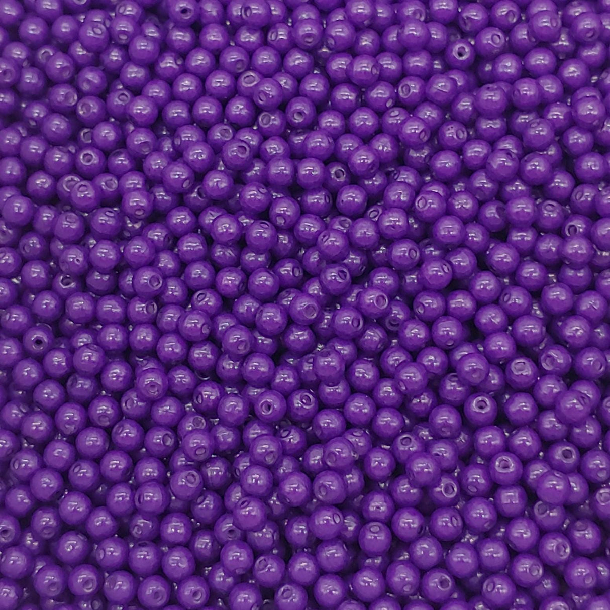 3mm Round Vivid Purple Czech Glass Beads, 02020-34273