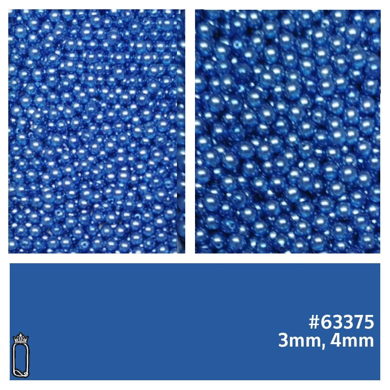 3mm, 4mm, Crystal Pearl Blue-Round, Czech Glass Beads