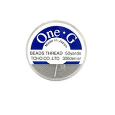 One-G Toho Nylon Beading Thread Lt Gray-50 Yards