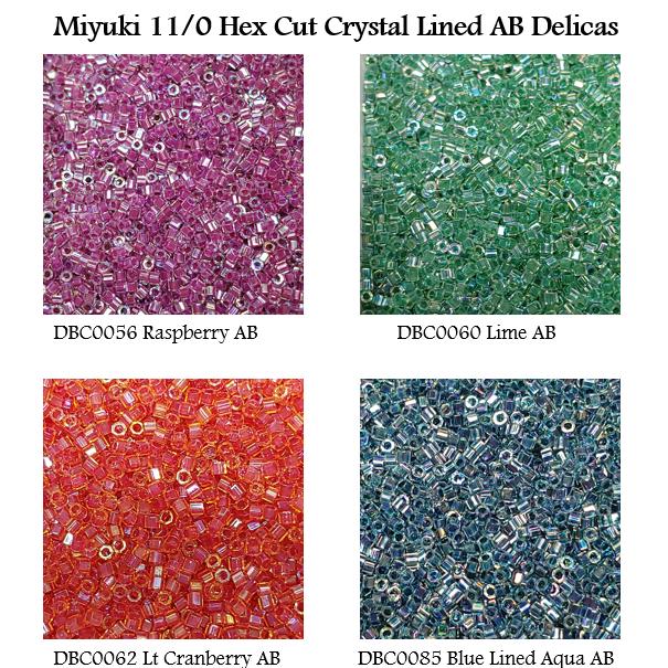 Delica 11/0 Hex Cut Raspberry Lined Crystal Miyuki Delica Bead, DBC0056-5 Grams