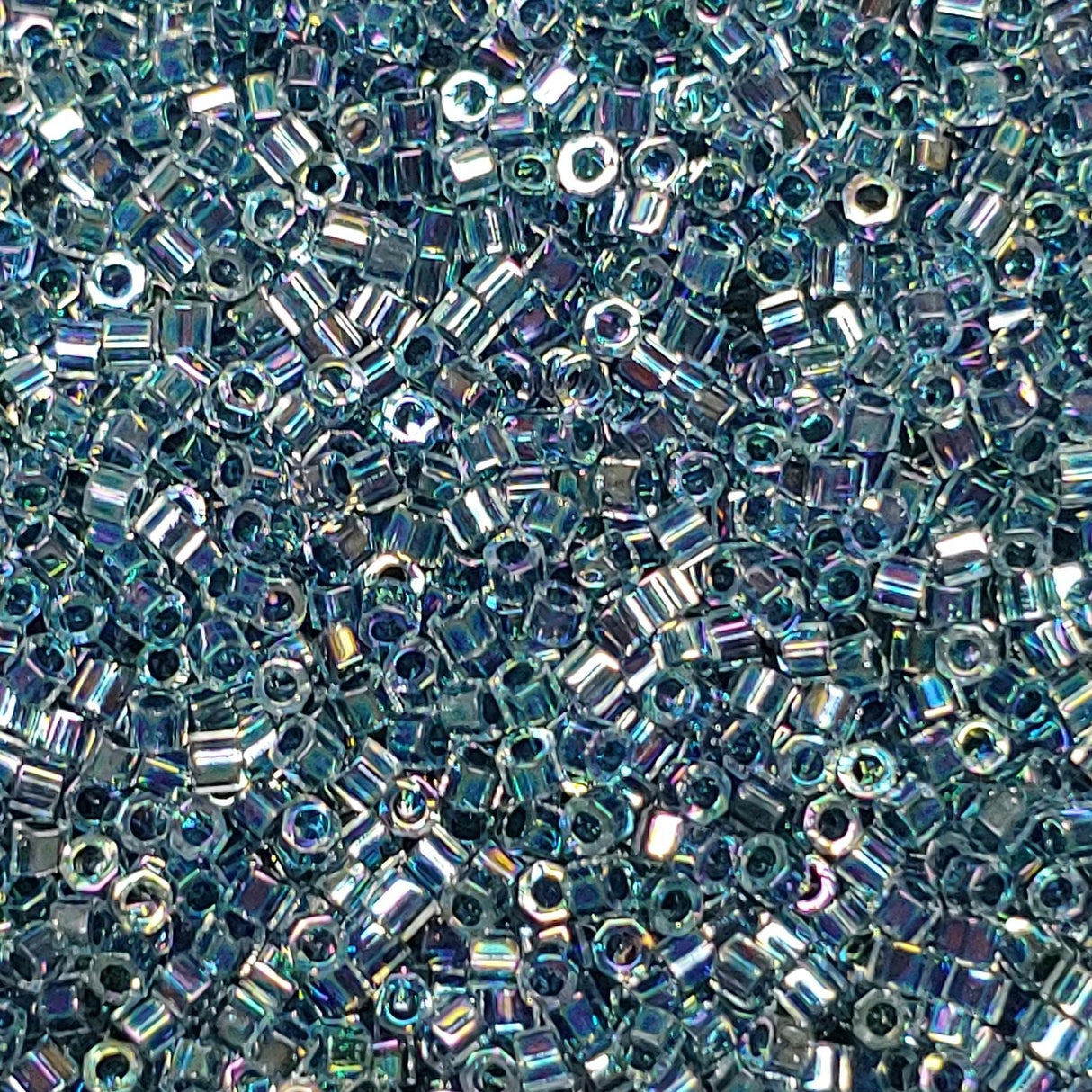 Delica 11/0 Hex Cut Raspberry Lined Crystal Miyuki Delica Bead, DBC0056-5 Grams