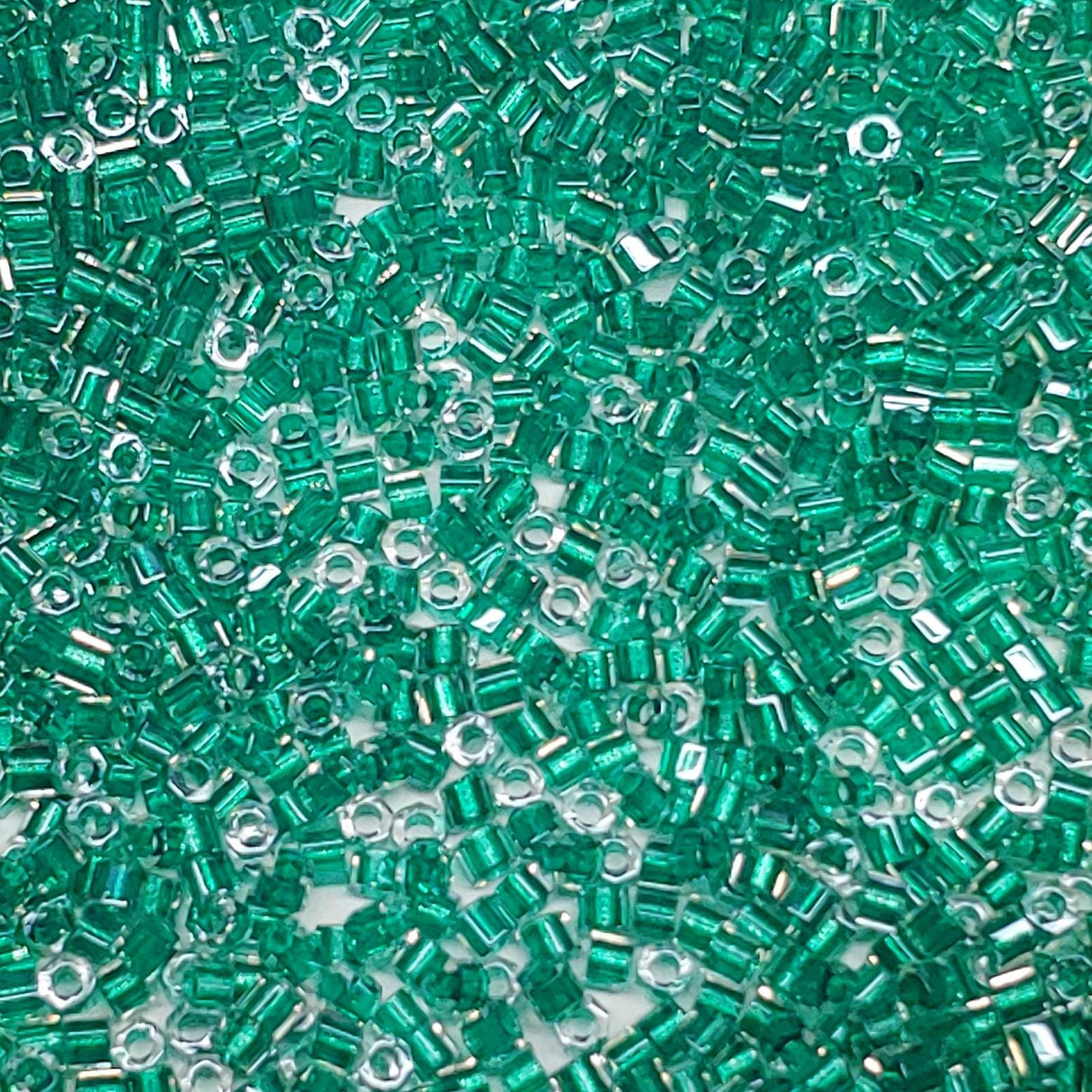 Delica 11/0 Sparkling Lined Cut Crystal Hex Miyuki Delica Bead, 5 Grams