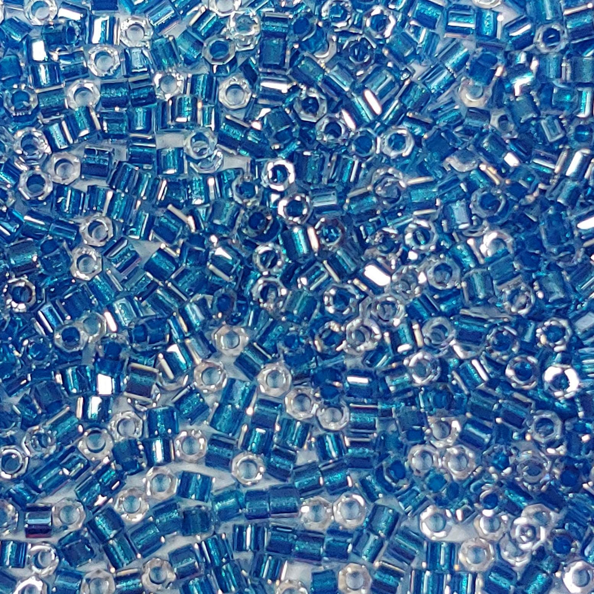 Delica 11/0 Sparkling Lined Cut Crystal Hex Miyuki Delica Bead, 5 Grams