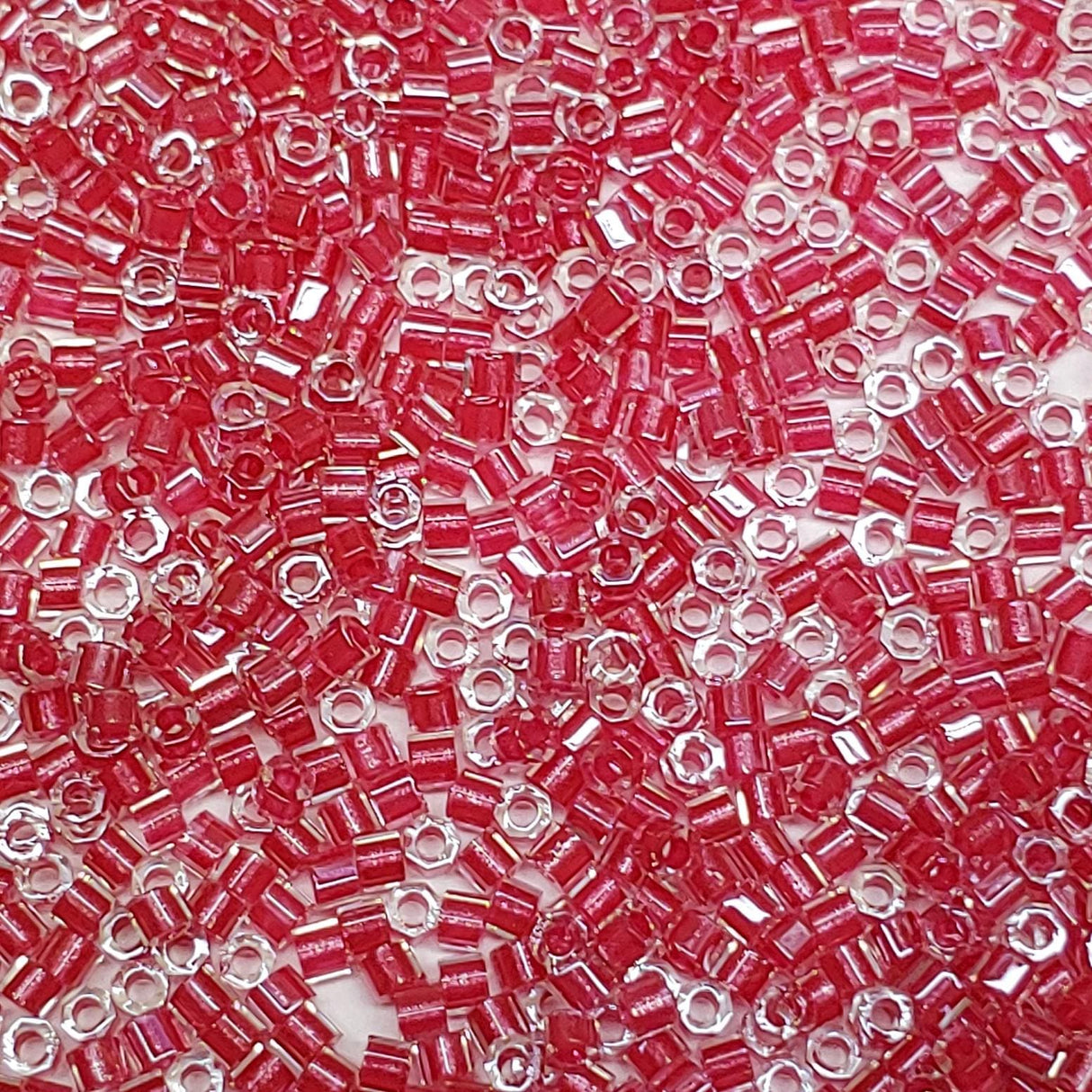 Delica 11/0 Sparkling Lined Cut Crystal Hex Miyuki Delica Bead, 5 Grams