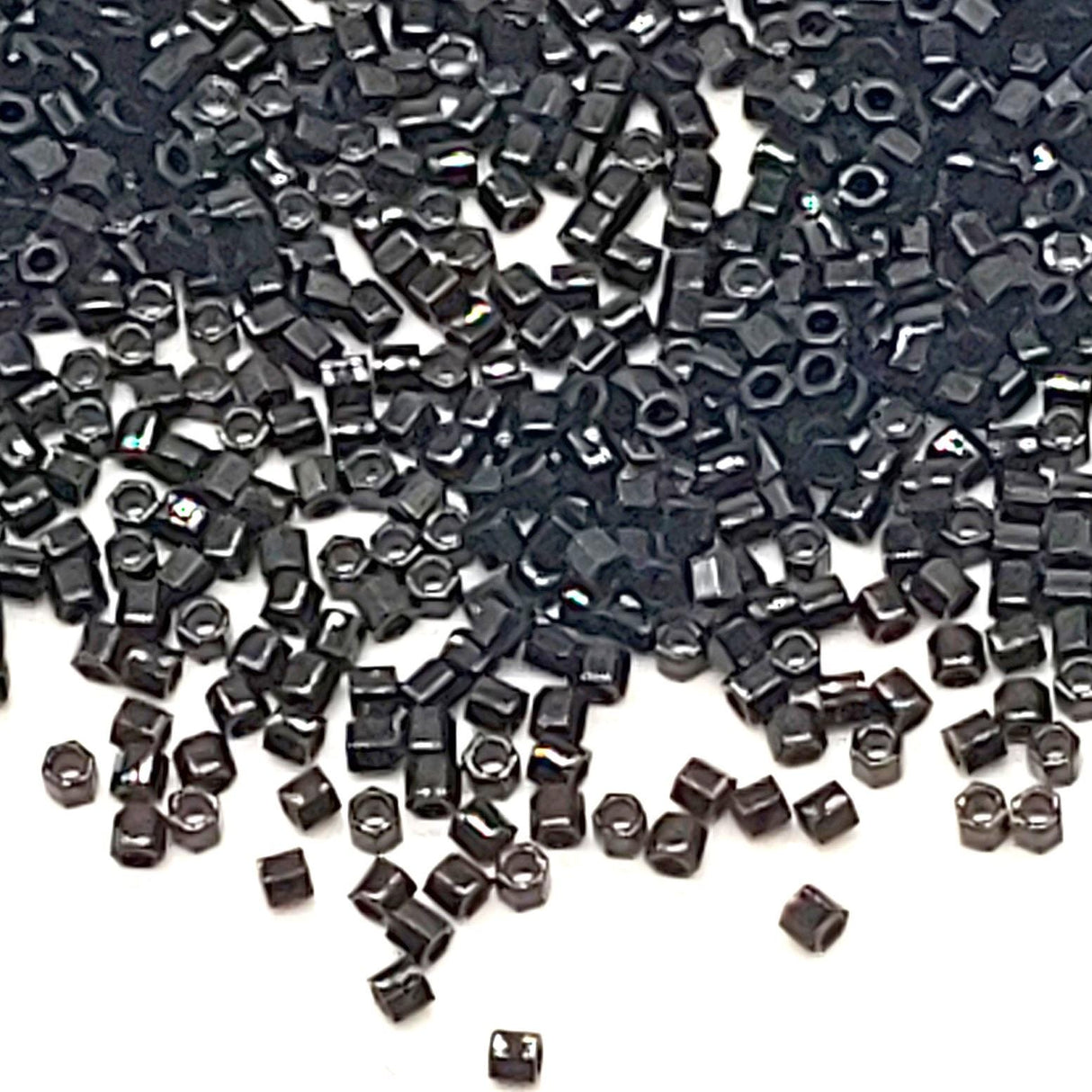 Delica 15/0 Hex Cut Gunmetal Miyuki Delica Bead, DBSC0001-5 Grams