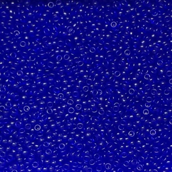 11/0 Semi Matte Silver Cobalt, Miyuki Seed Beads 151SF-10 grams
