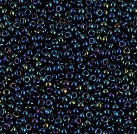 11/0 Metallic Dark Blue Iris, Miyuki Seed Beads 452