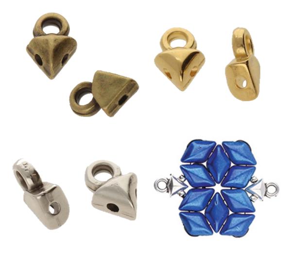 Cymbal Kleftiko Gemduo Bead Ending 012050, Choose a color - 4 pieces