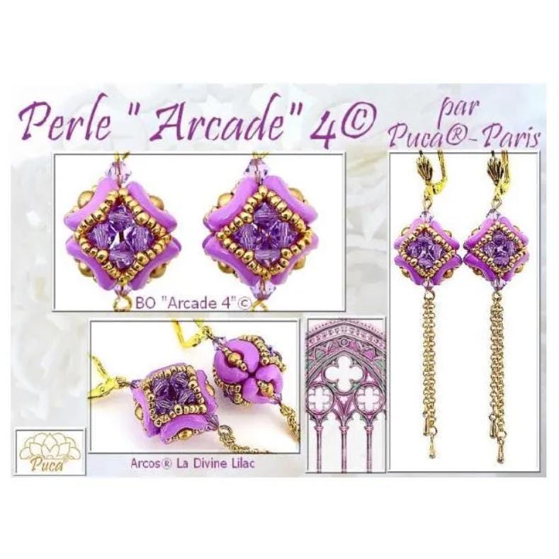 Arcos par Puca La Divine Collection, 3-Hole 5X10MM Czech Glass, 30 Beads - Choose a Color