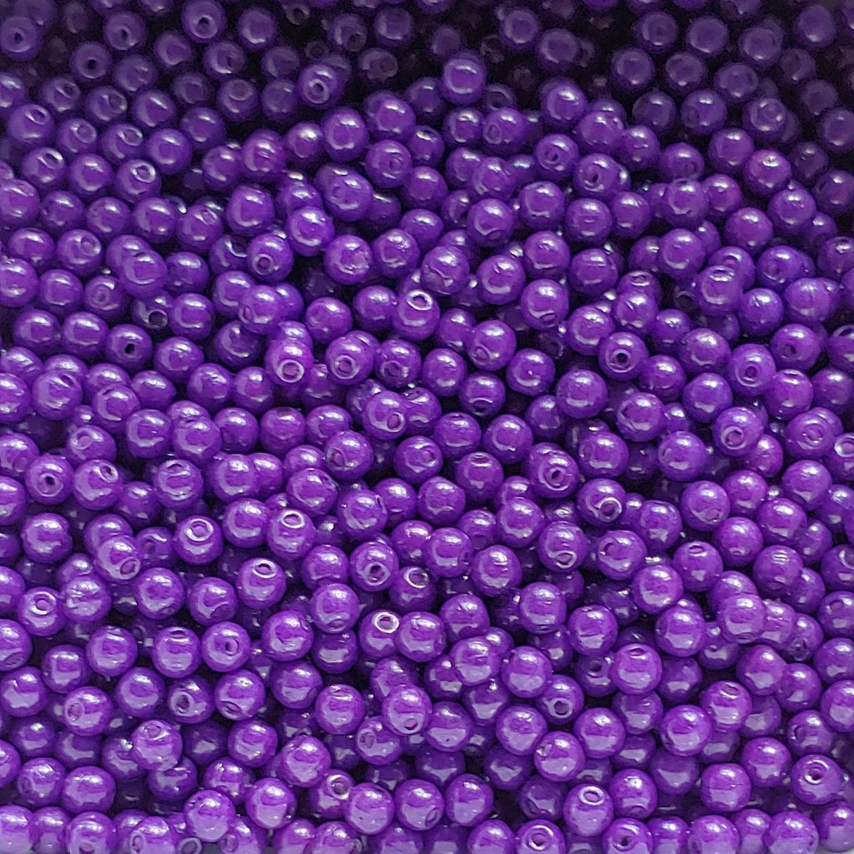 3mm Round Vivid Purple Czech Glass Beads, 02020-34273