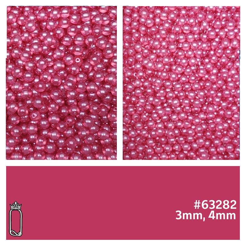 3mm, 4mm, Crystal Pearl Pink-Round, Czech Glass Beads