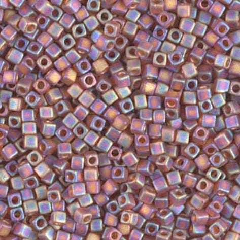 1.8mm Miyuki Cube Matte Transparent Dark Topaz SB18-134FR, 10 Grams