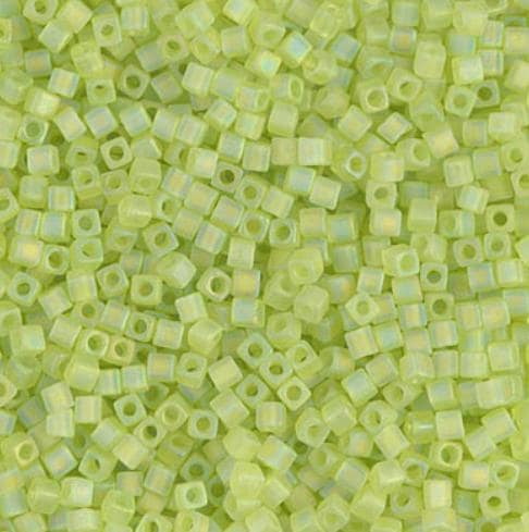 1.8mm Miyuki Cube Matte Chartreuse AB SB18-143FR, 10 Grams