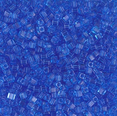 1.8mm Miyuki Cube Transparent Sapphire SB18-150, 8 Grams