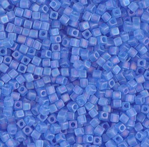 1.8mm Miyuki Cube Matte Sapphire AB SB18-150FR, 10 Grams