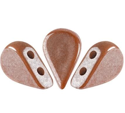 Amos® par Puca® Paris Opaque Chocolate Luster, 2-Hole Czech Glass 5x8mm, 30 Beads