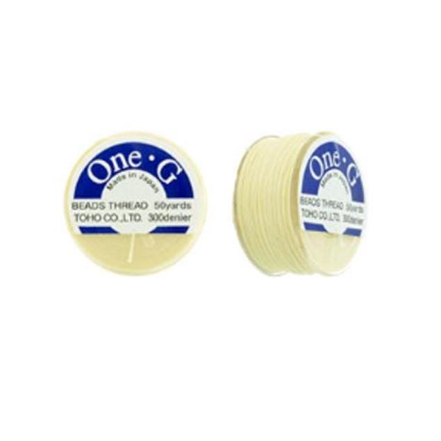 One-G Toho Nylon Beading Thread Cream-50 Yards 125 Yards