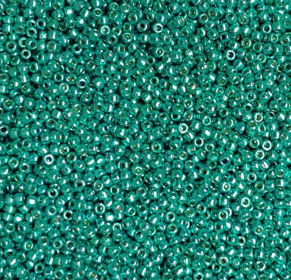 11/0 Toho Turquoise Galvanized Permafinish, PF569 10 or 20 grams