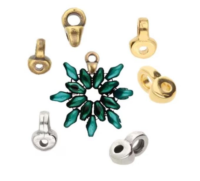 Cymbal Remata SuperDuo Bead Ending, 012051- 6 pieces or 24 pieces