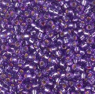 8/0 Duracoat Dyed Dark Orchid Silver Lined, Miyuki 4278-10 grams