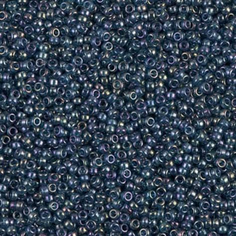 15/0 Montana Blue Gold Luster Miyuki Glass Seed Beads, 305