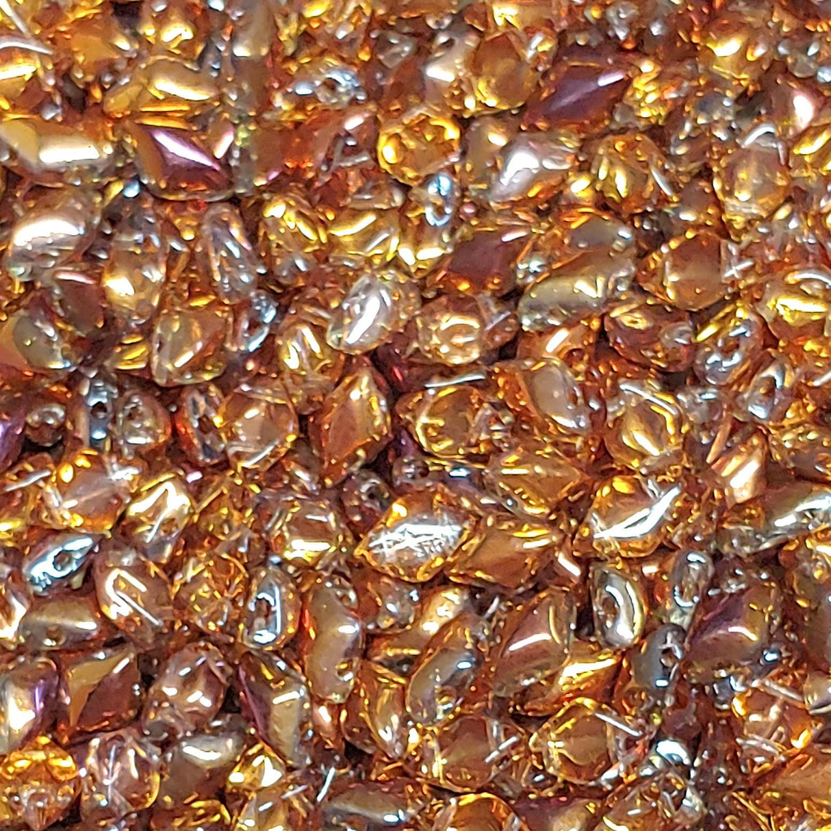 GemDuo Crystal Sunset, 2-Hole Czech beads 8x5mm, 27137- 50 Beads
