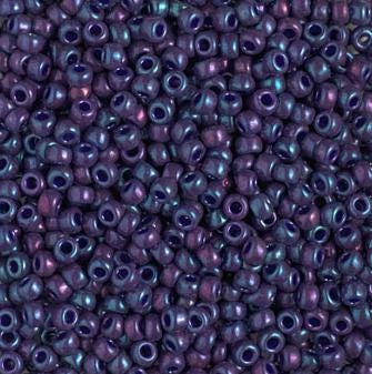 8/0 Opaque Eggplant Luster Miyuki Glass Seed Beads, 1889-10 grams