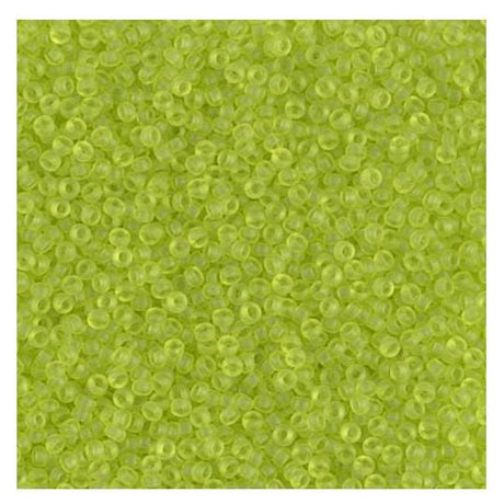15/0 Matte Transparent Chartreuse, Miyuki Seed Bead, 143F