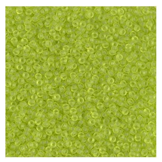 15/0 Matte Transparent Chartreuse, Miyuki Seed Bead, 143F